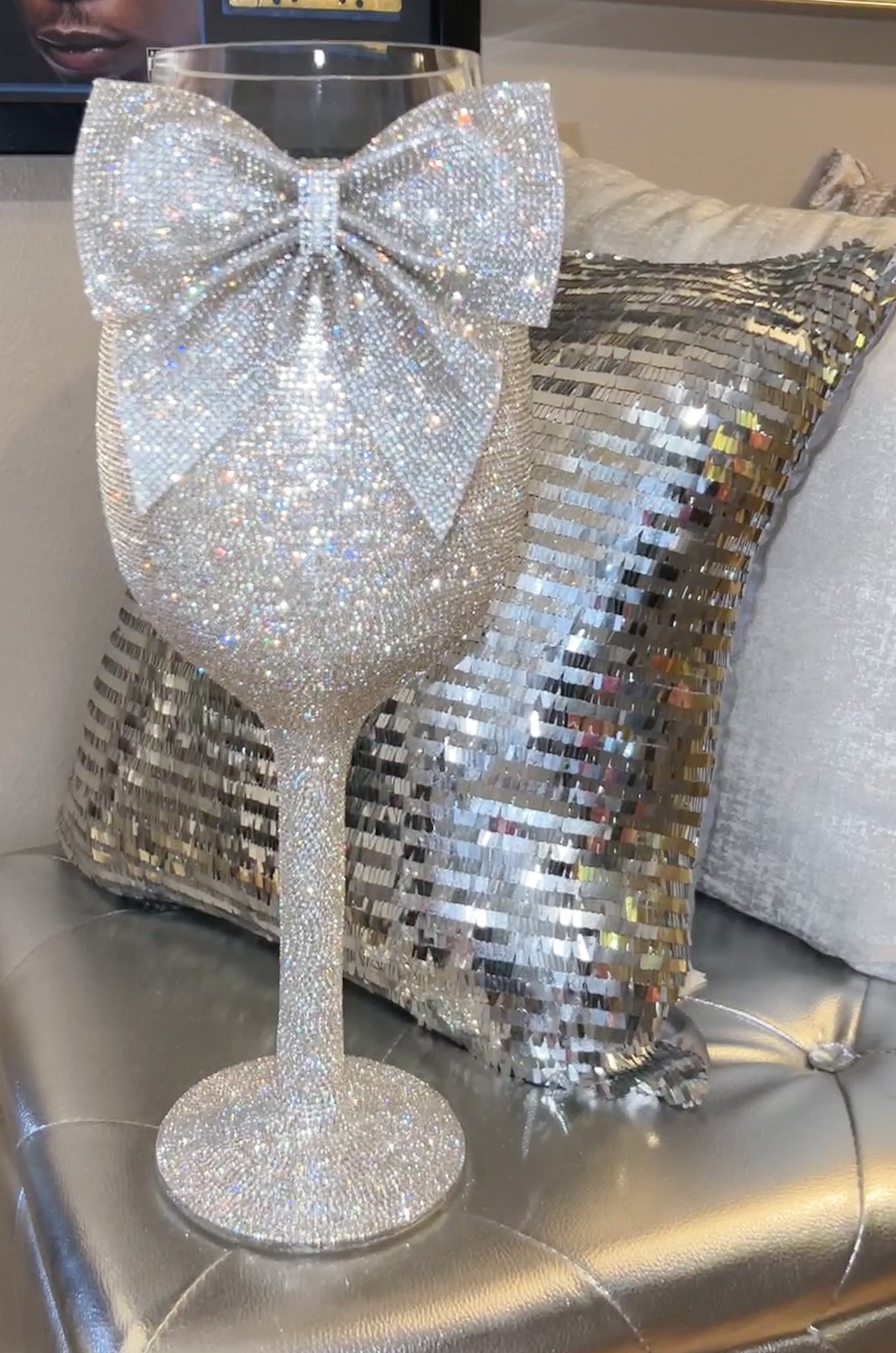 Giant Bow Bling Glass