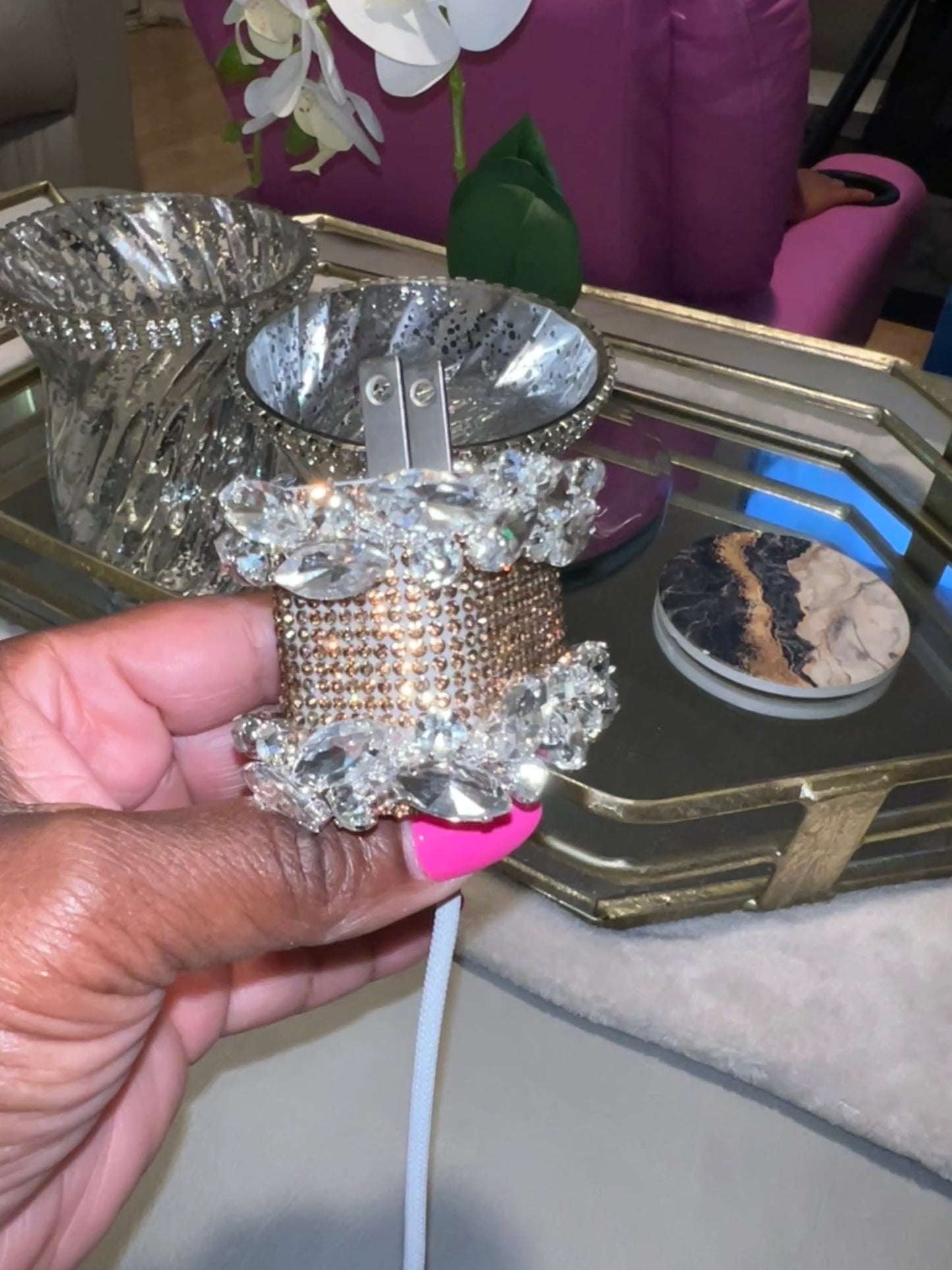 Bling C-Charger Port with Cord