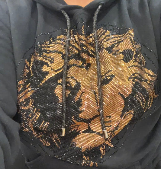 I know you LION hoodie w/Bling Hoodie String